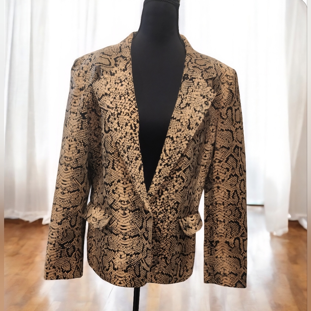Lilli Ann Vintage Foe Snakeskin Blazer